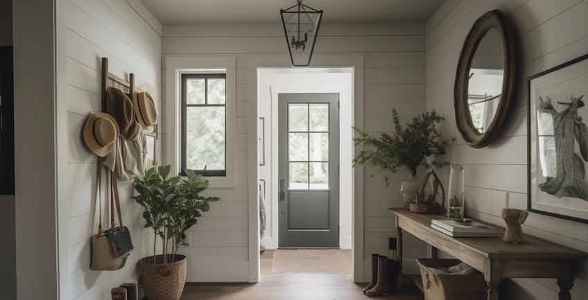 typical foyer with shiplap